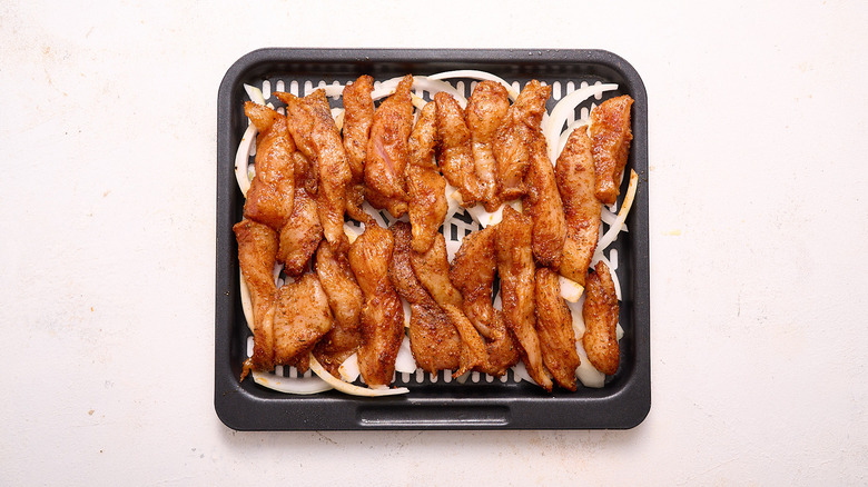 chicken on air fryer rack