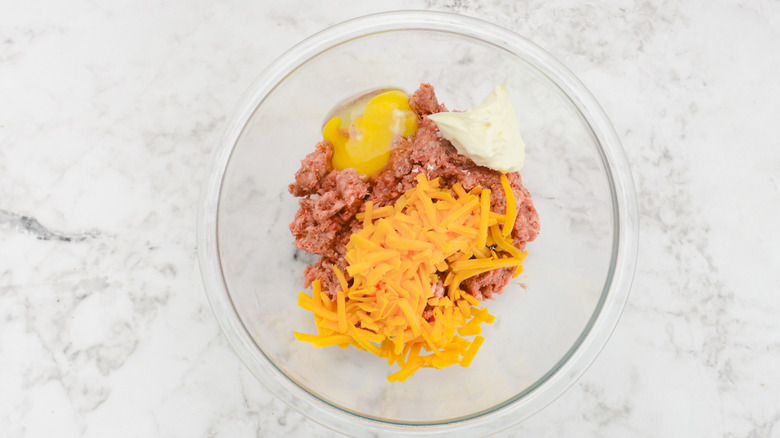 making cheese meatballs