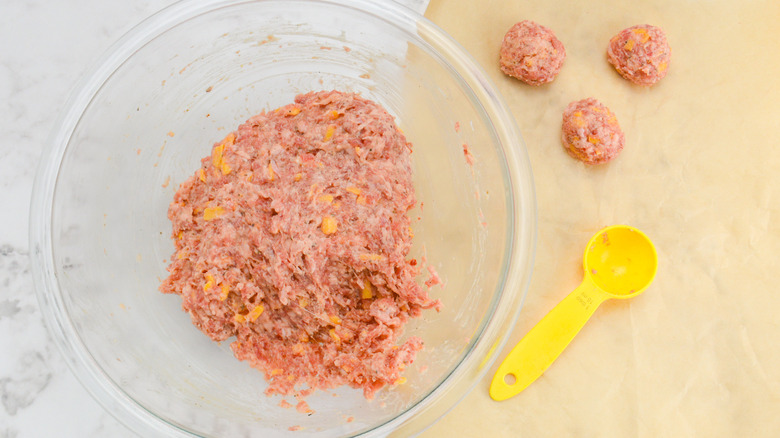 making meatballs