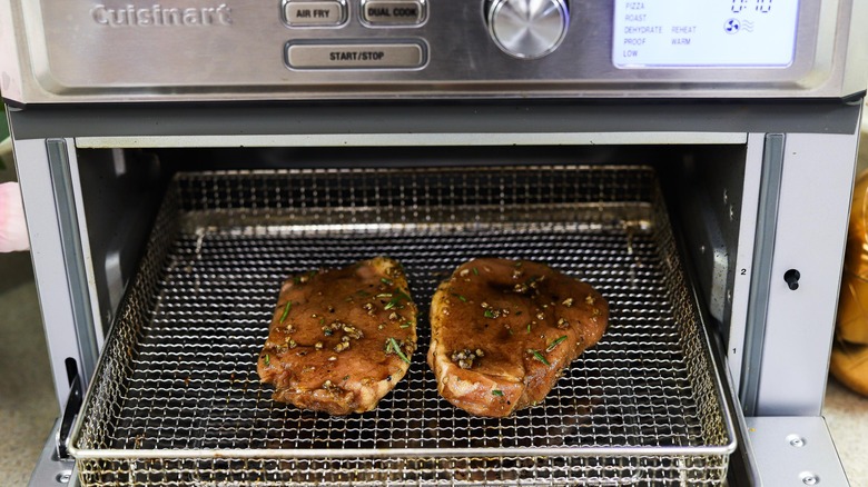 cooked pork chops in air fryer