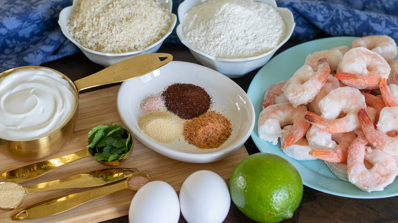 ingredients for fried shrimp