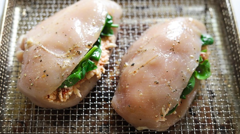 raw stuffed chicken breasts