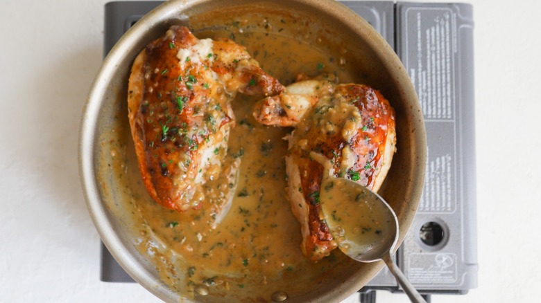 Airline Chicken Breast With Shallot Mustard Sauce Recipe