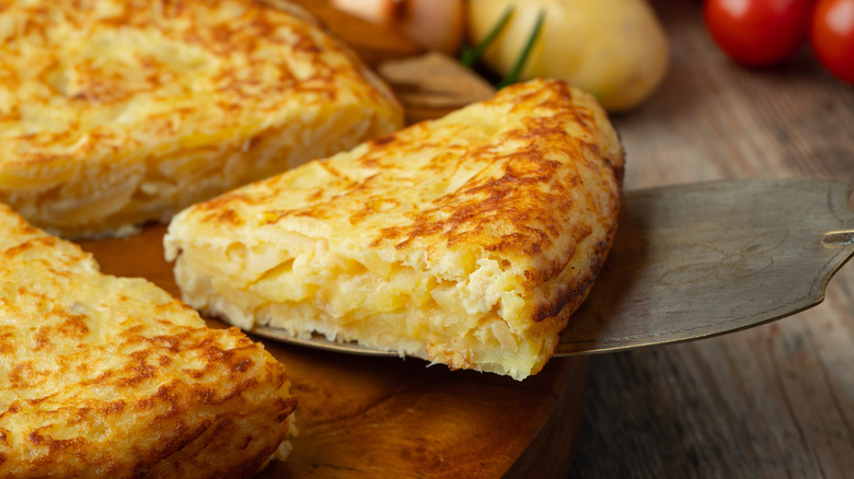 Sliced Spanish tortilla