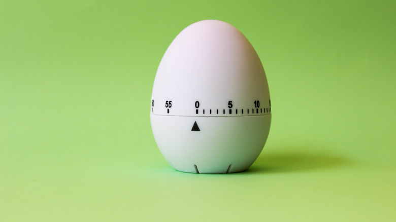 egg timer green background