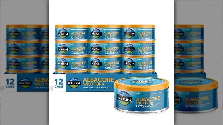 Cans of Wild Planet albacore tuna