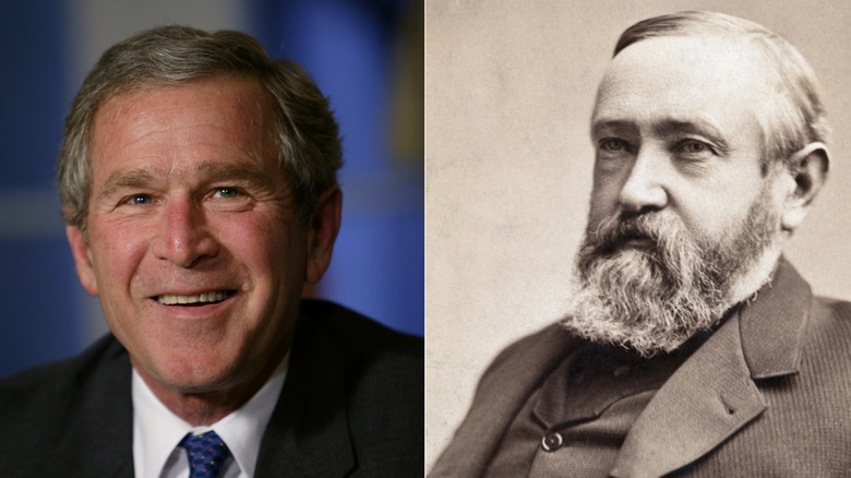 George W Bush and Benjamin Harrison