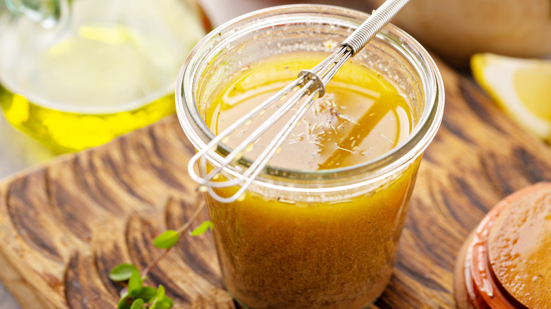 Homemade Dijon vinaigrette marinade  