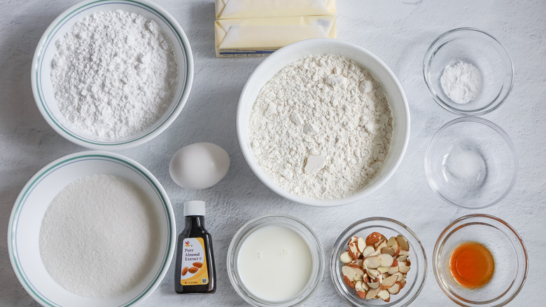 ingredients for frosted sugar cookies