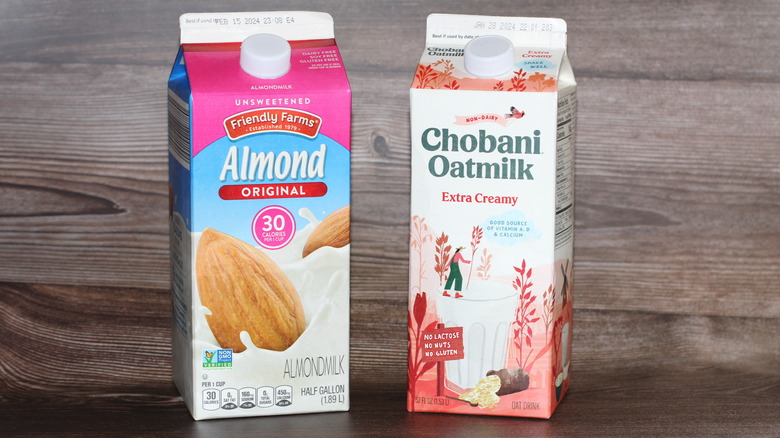 Chobani oatmilk and almond milk