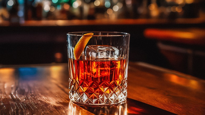 old fashioned on bar