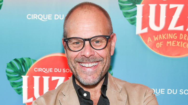 Alton Brown smiling at event 