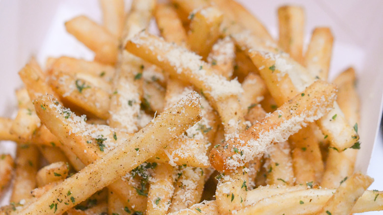 French fries with parmesan