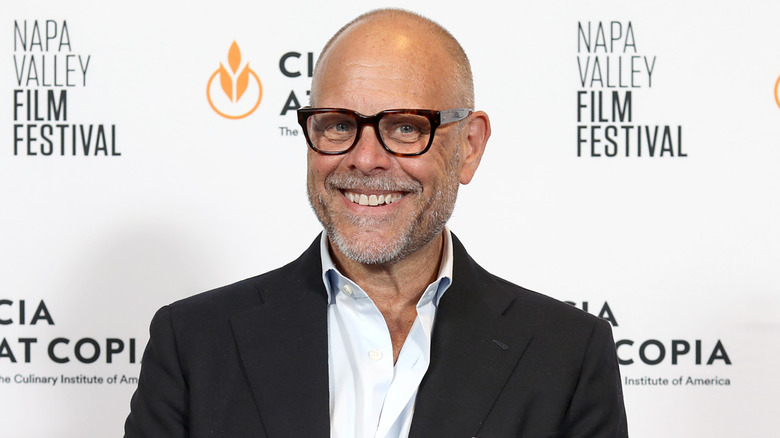 Alton Brown smiling on Napa Valley Film Festival red carpet