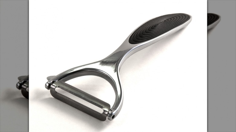 Y-shaped peeler on a white background