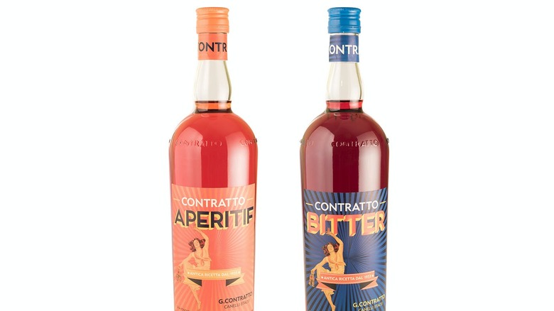 bottles of Contratto Aperitif and Contratto Bitter