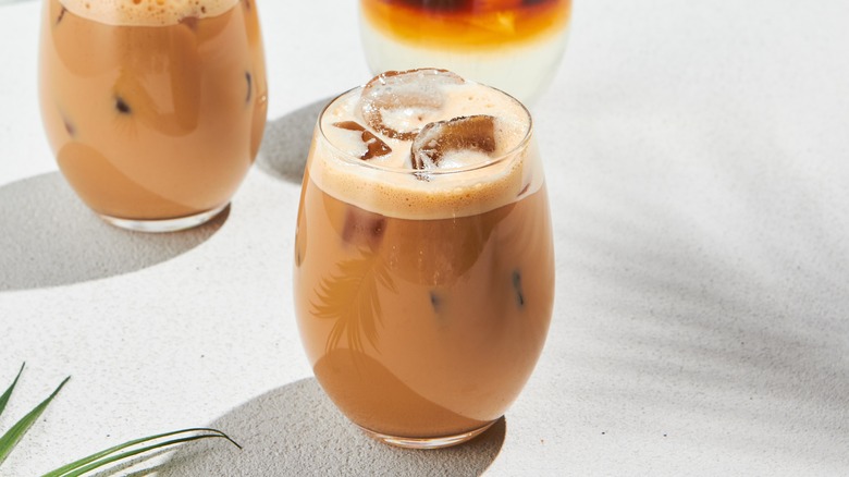 glasses of iced coffee