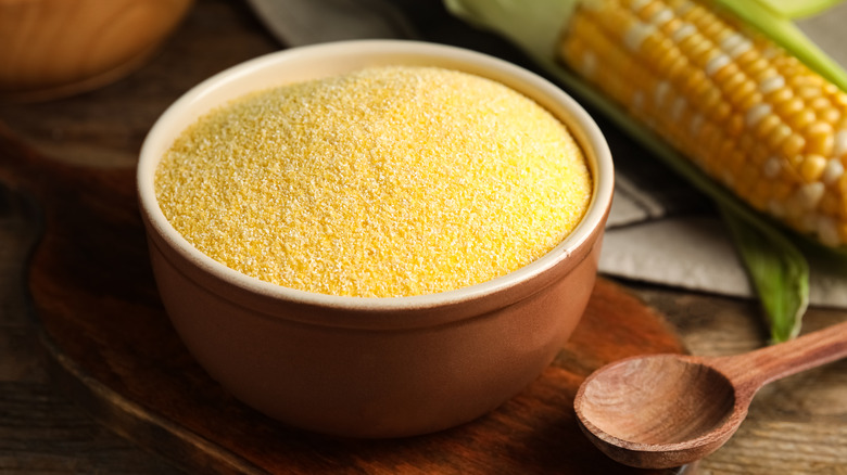 bowl of cornmeal