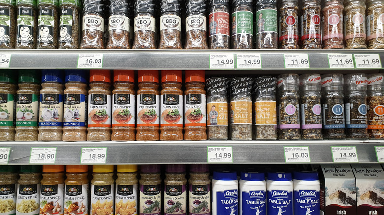 generic supermarket spice section