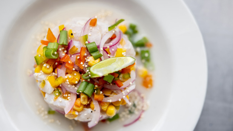 top down ceviche