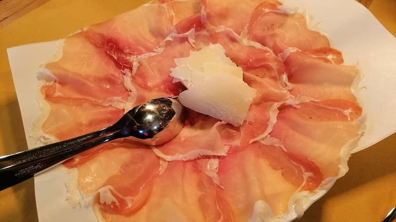 Plate of prosciutto