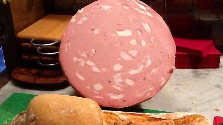 Whole mortadella ball