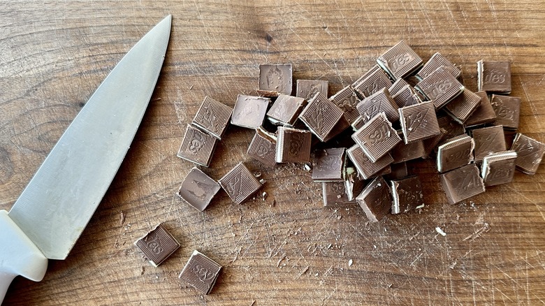 Andes mints cut in half