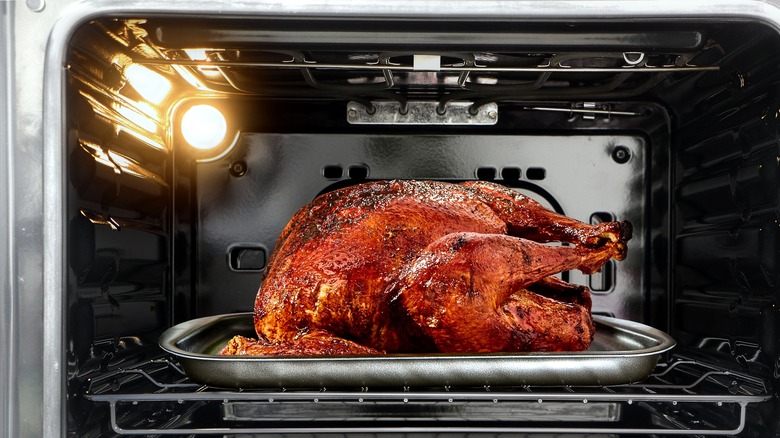 Turkey roasting in the oven