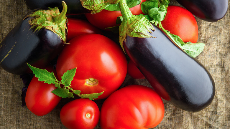 eggplants and tomatoes 