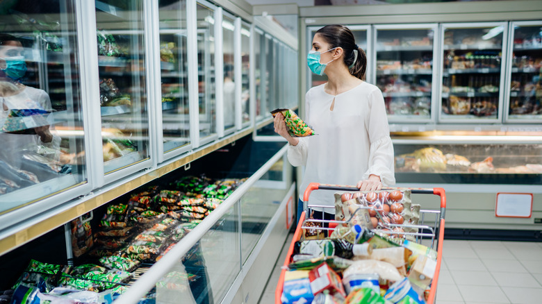 person shopping in grocery store