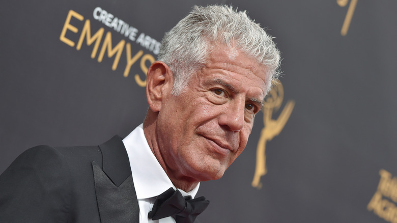 Anthony Bourdain arrives at the 2016 Creative Arts Emmy Awards at Microsoft Theater