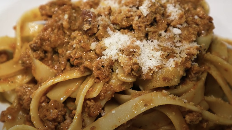 Bolognese pasta at Emilio's ballato