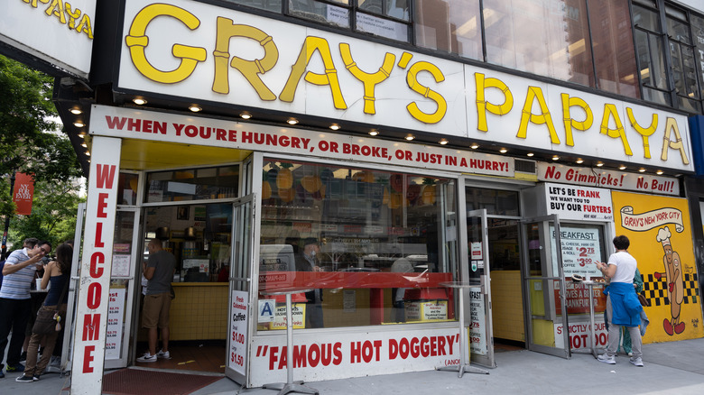 Gray's Papaya storefront sign