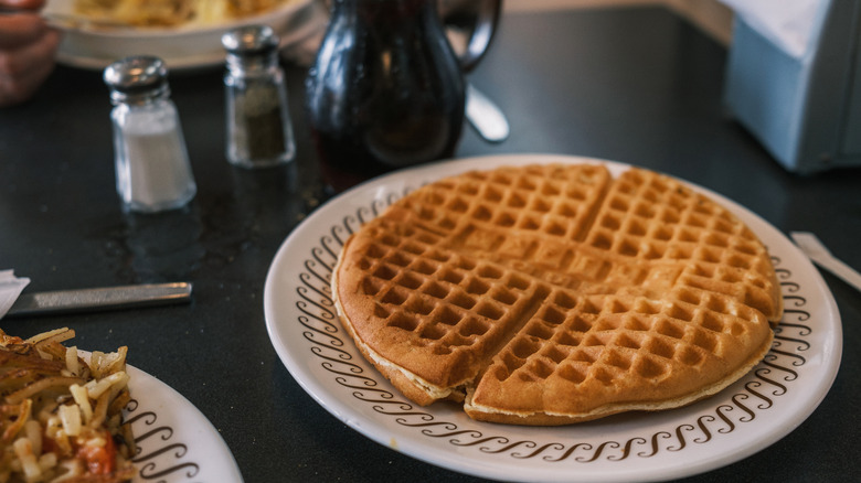 Waffle House waffles on the table