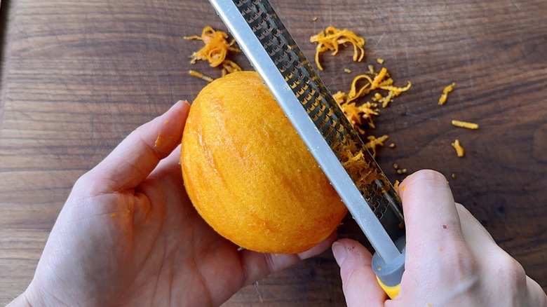 Zesting orange