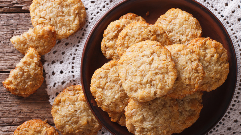 freshly baked Anzac biscuits