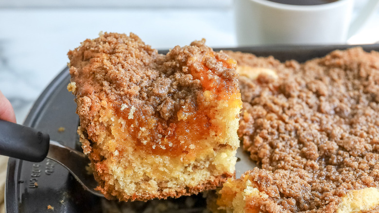 coffee cake with apricot puree