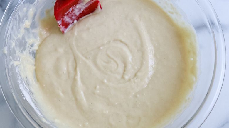 batter in clear bowl