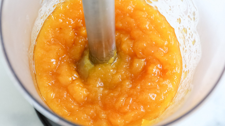 apricot puree in food processor