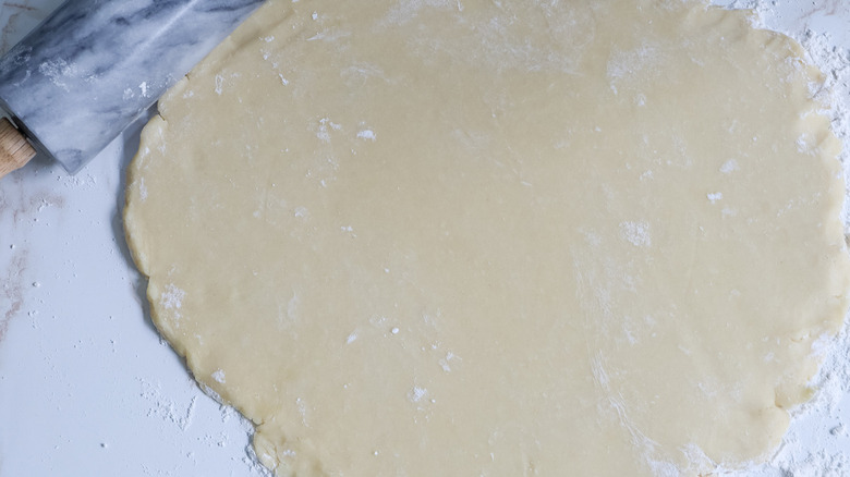 pastry crust rolled out