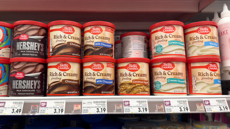 betty crocker selection of frostings at store