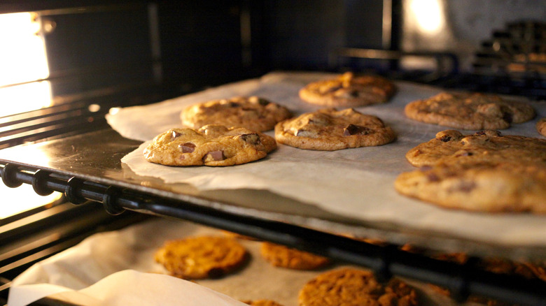 cookies in the oven