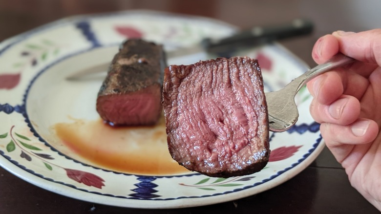 ButcherBox top sirloin medium rare