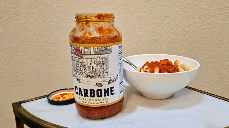 Carbone Roasted Garlic sauce and pasta