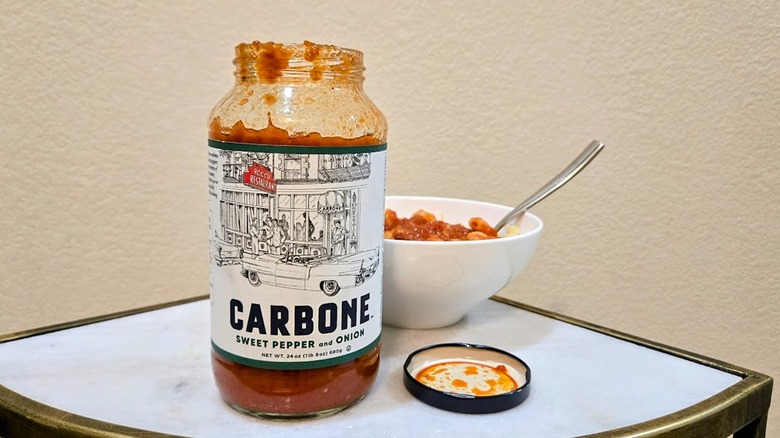 Carbone sweet pepper sauce and pasta