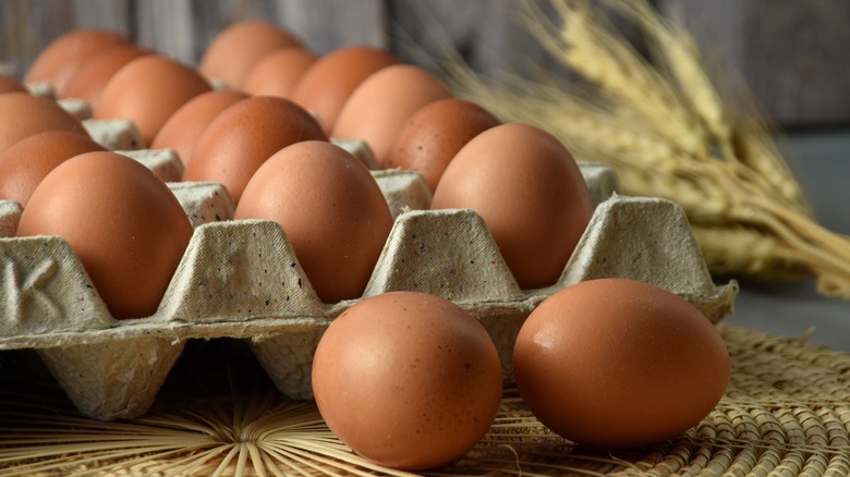 Eggs in carton