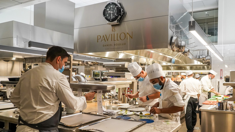 kitchen of Le Pavillion