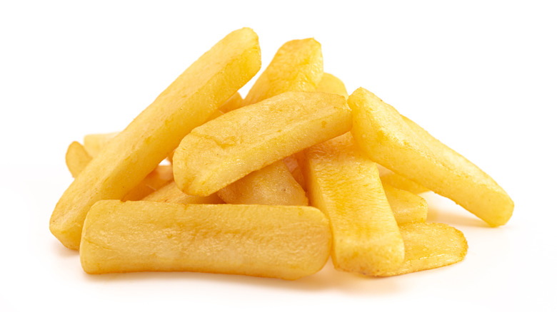 Pile of thick-cut steak fries