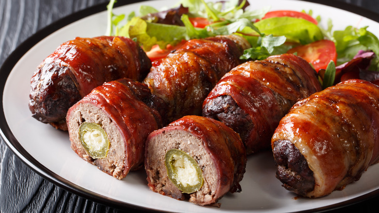 armadillo eggs on a plate