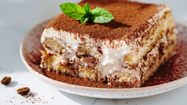 Tiramisu on plate